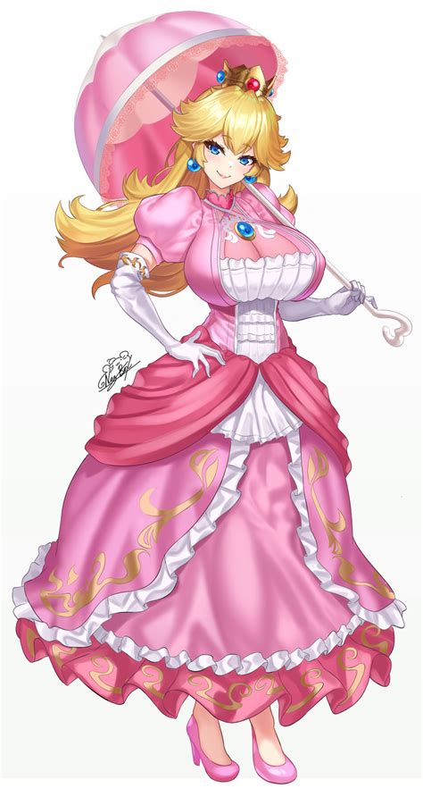 princess peach with big boobs